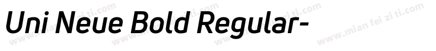 Uni Neue Bold Regular字体转换